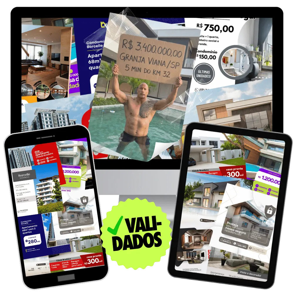 Mockup de templates de anĂșncios