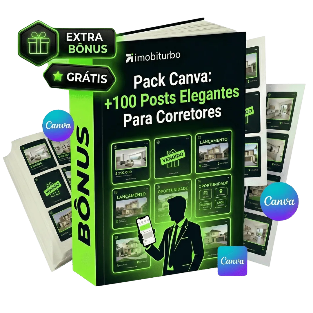 Pack Canva: +100 posts elegantes para corretores